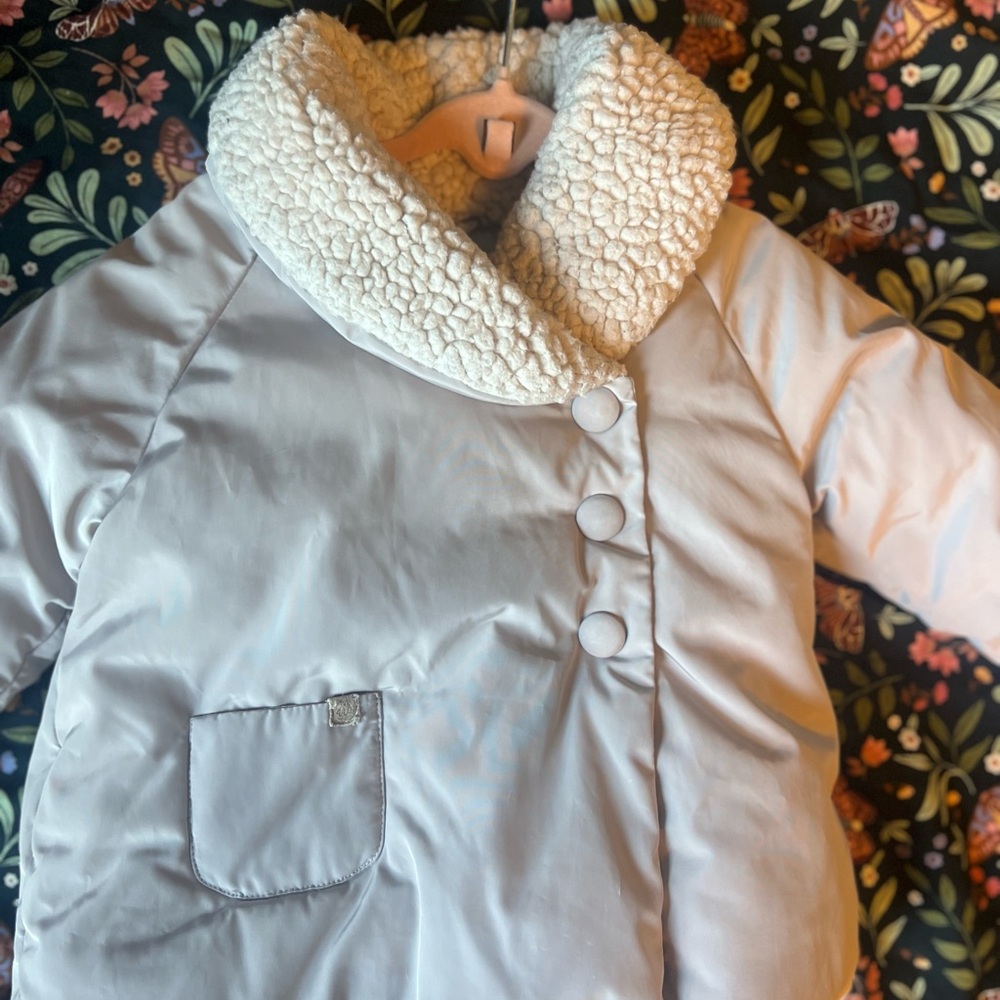 Zara Cream Jacket with Sherpa Collar